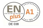Siegel des EN plus A1 Zertifikates.
